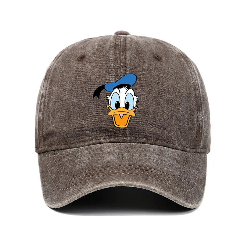 Unisex Vintage Washed Donald Daisy Print Baseball Cap For Men Women