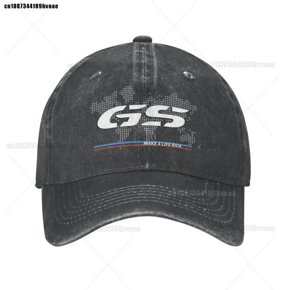 Motorcycle GS World Map Racing Baseball Cap