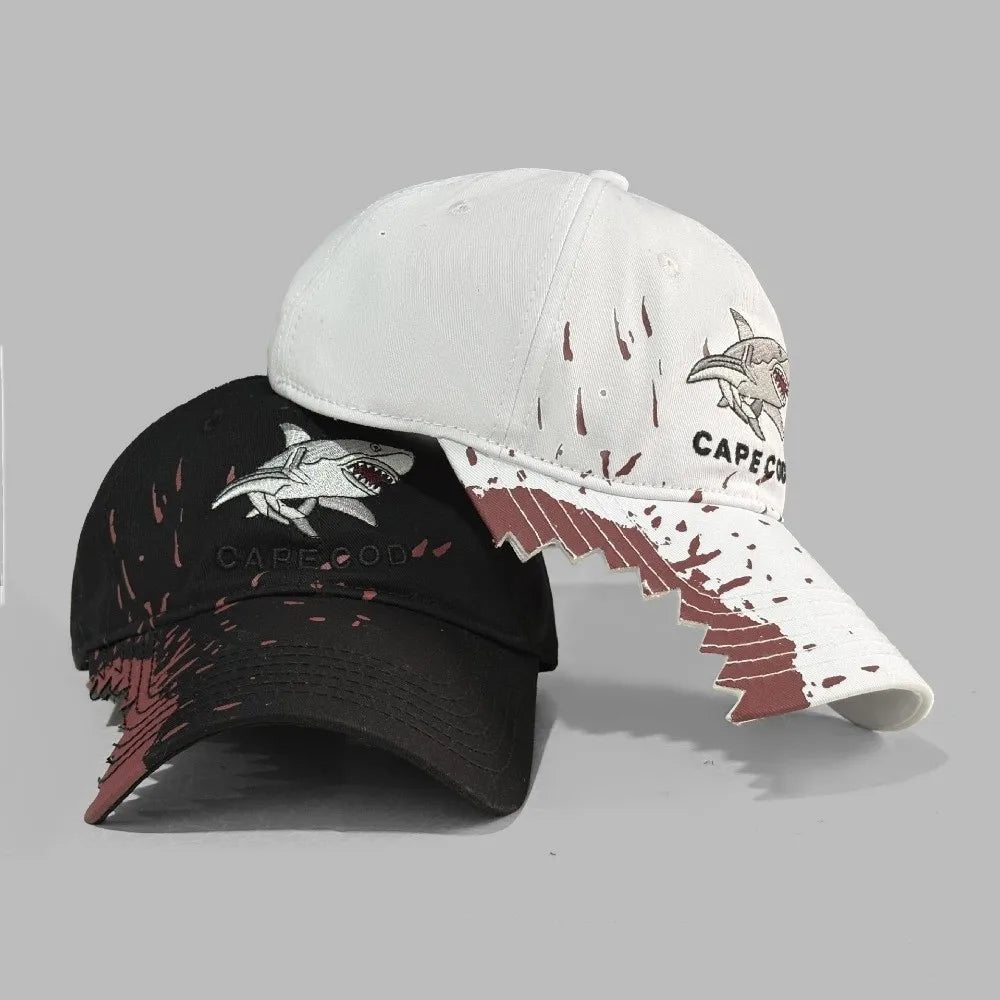 Shark Bite Embroidered Baseball Cap