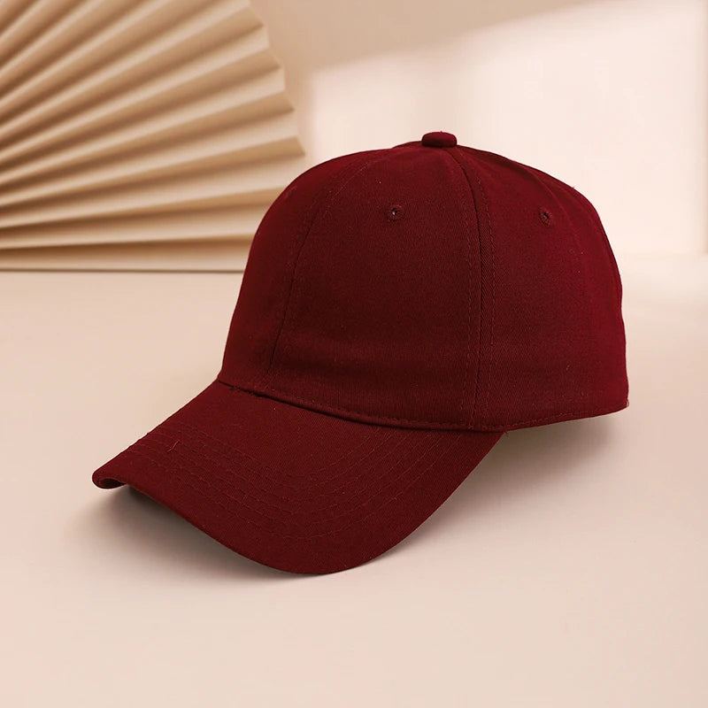 Casual Fashion Solid Color Soft-Top Baseball Cap