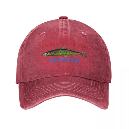 Women Want Fish Me Fear Me Baseball Cap
