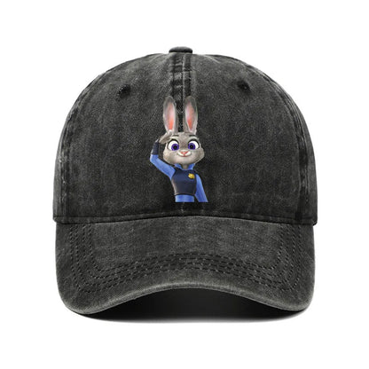 Disney Zootopia Cartoon Anime Retro Print Baseball Cap Judy Nick Sun Hat
