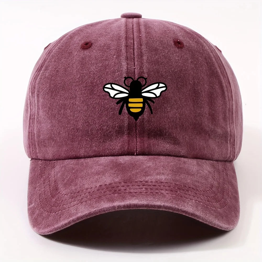 Fashionable Bee Patterned Baseball Cap For Both Men And Women
