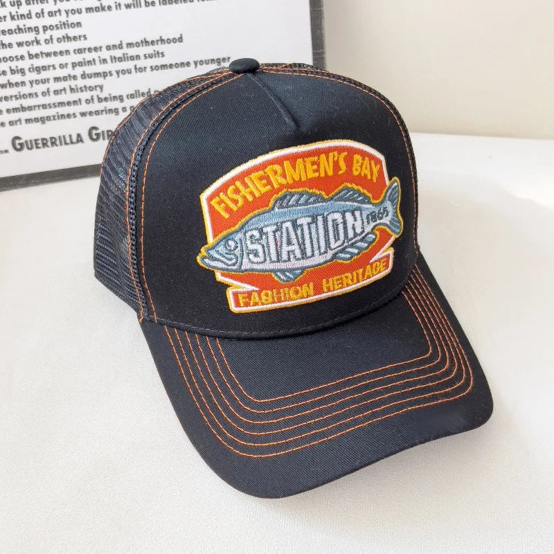American Retro Baseball Cap Mesh Breathable UPF50+