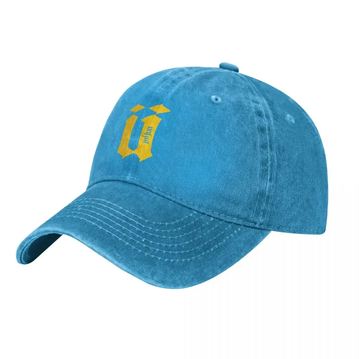 Uncut 100% Cotton Bold Print Denim Cap Durable For Baseball Cap