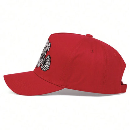 Unisex Bulldog Dumbbells Embroidery Baseball Caps Spring Autumn