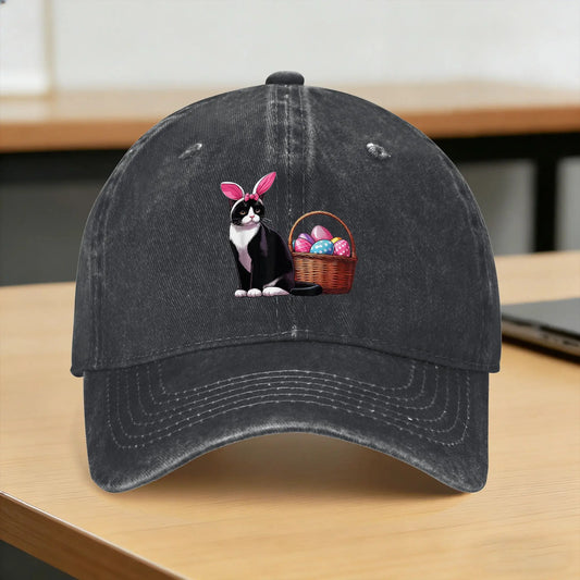 Funny Easter Cats Ears Bunny Eggs Casual Baseball Cap