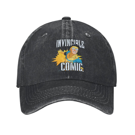 Retro Cartoon Invincible Hero Comic Baseball Cap