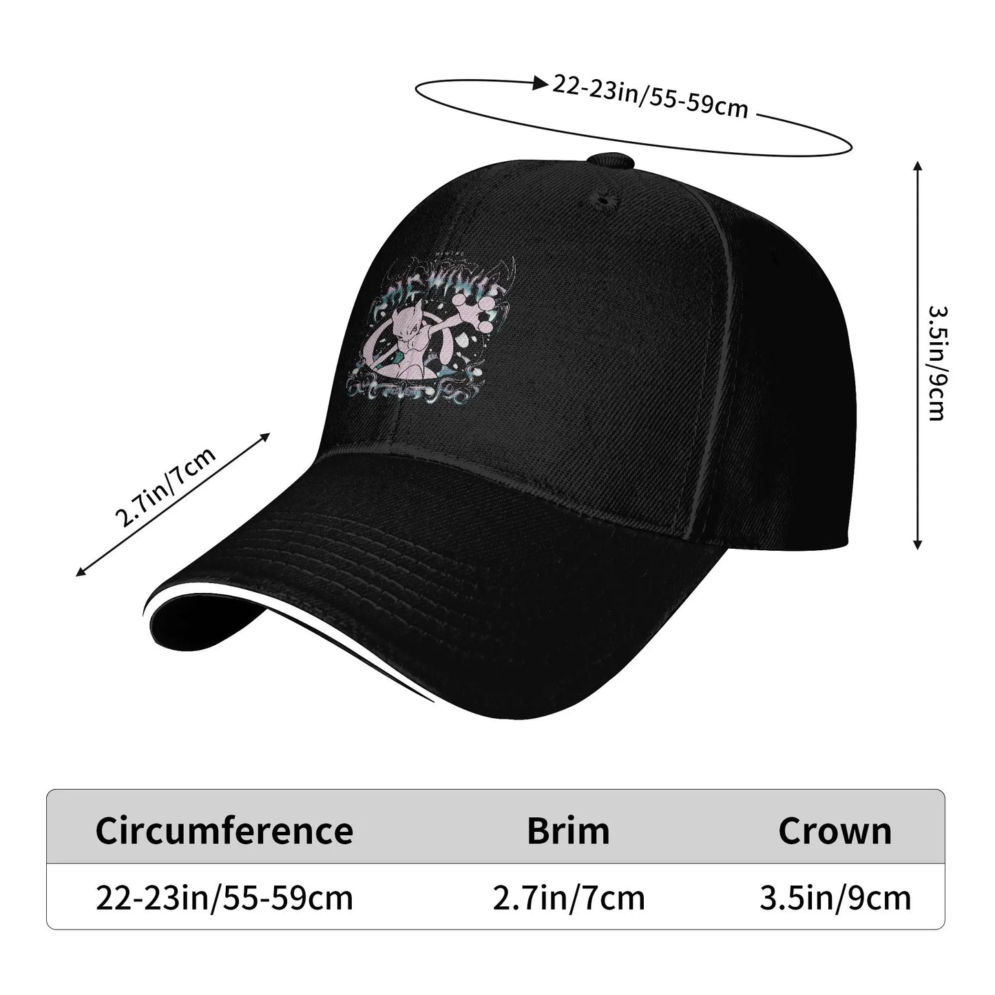 Mewtwo Grunge Sun Baseball Cap