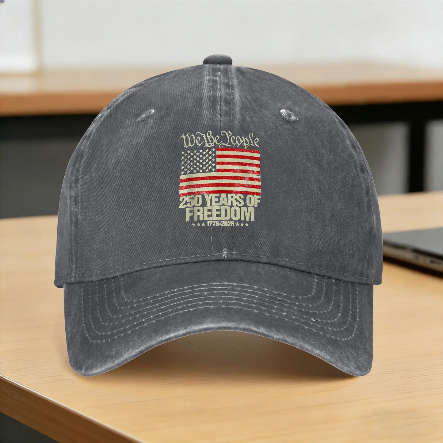 250 Years Distressed America Flag Anniversary USA 250th Casual Baseball Cap