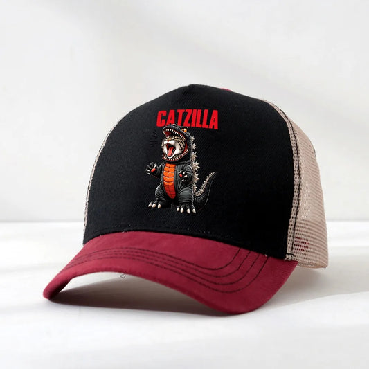 Catzilla Cat Japanese Funny Baseball Cap