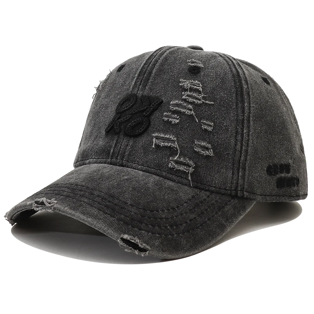 2025 New Retro Washed Cotton Baseball Cap Unisex Letter Embroidery Caps