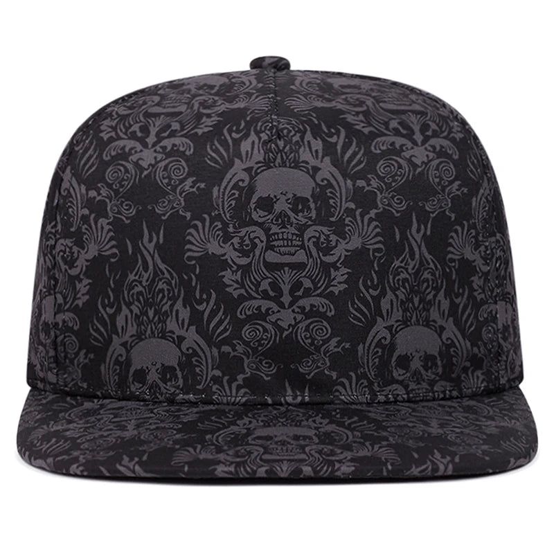 New Fashion Baseball Hat Full Skull Print Street Hip Hop Hat