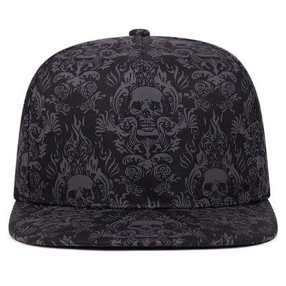 New Fashion Baseball Hat Full Skull Print Street Hip Hop Hat