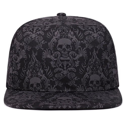 New Fashion Baseball Hat Full Skull Print Street Hip Hop Hat