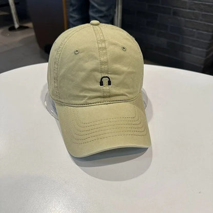 Trendy Brand Baseball Caps Embroidered Headphone Pattern Rounders Cap