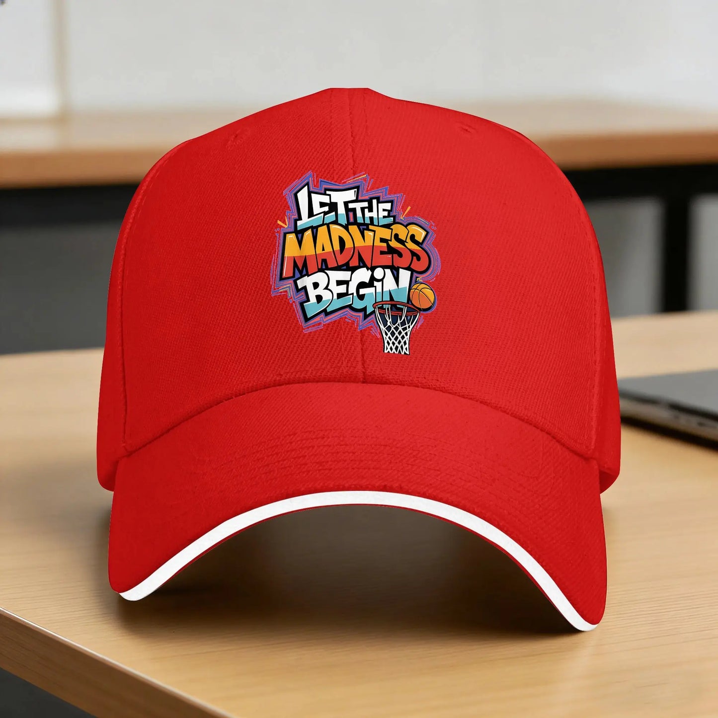 Mad March Begin Basketball Graffiti Squad Tournament Baseball Cap