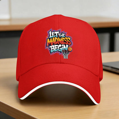 Mad March Begin Basketball Graffiti Squad Tournament Baseball Cap