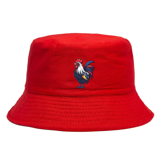 Rugby Coq Mascotte France Bob Chapeau Man Woman Reversible Bucket Hat