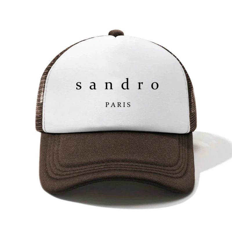 Sandrro Printed Sponge Half Mesh Outdoor Fashion Accessory Hat Baseball Hat For Men And Women