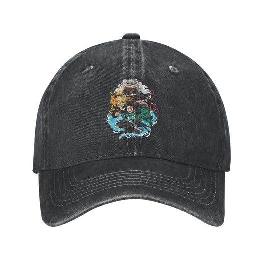 Pure Color Dad Hats Tanjiro Baseball Caps Demon Slayer