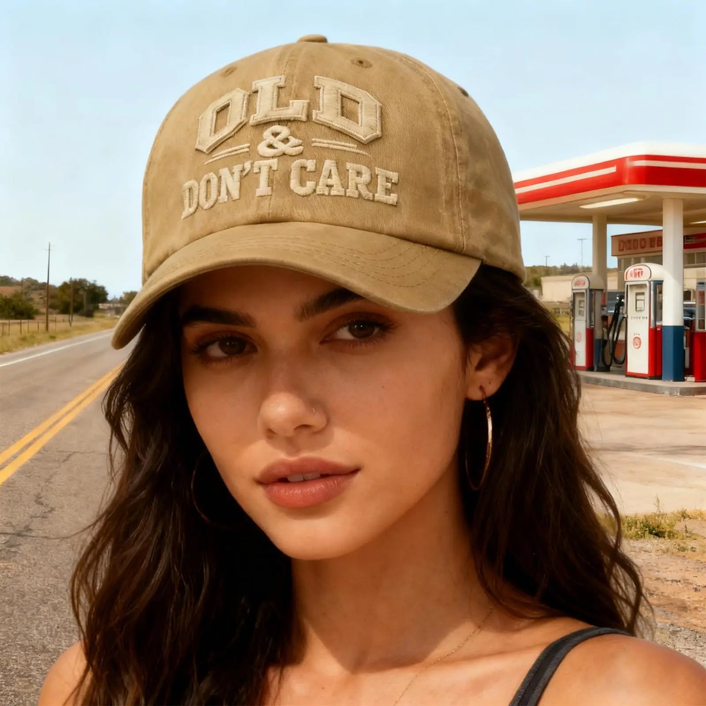 Cotton Baseball Hat Soft Vintage Old And Don'T Care Baseball Cap