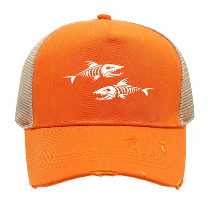 'Fishing' Pattern Print Design Baseball Cap
