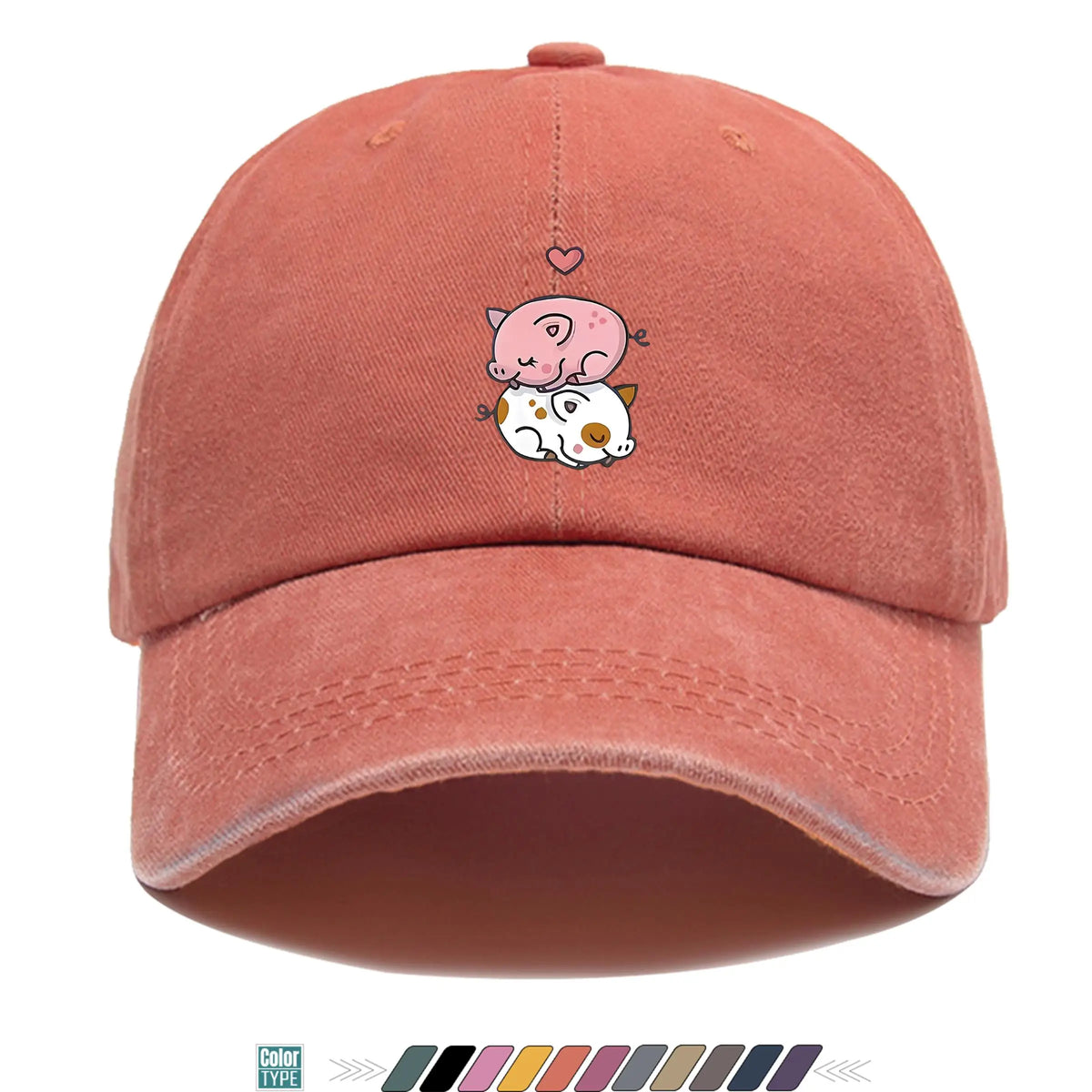 Cute Pig Print Baseball Cap