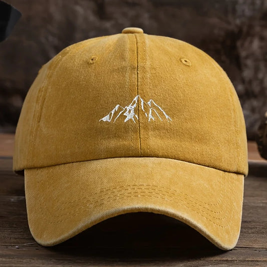 Men's Baseball Cap Mountain Peak Pattern Print Vintage