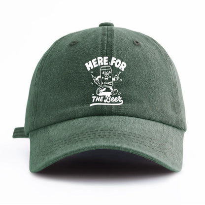THE BEER Print Washed Baseball Cap For Adults