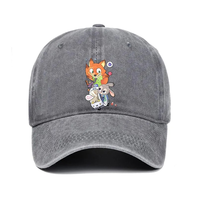 Cartoon Zootopia Printed Baseball Cap