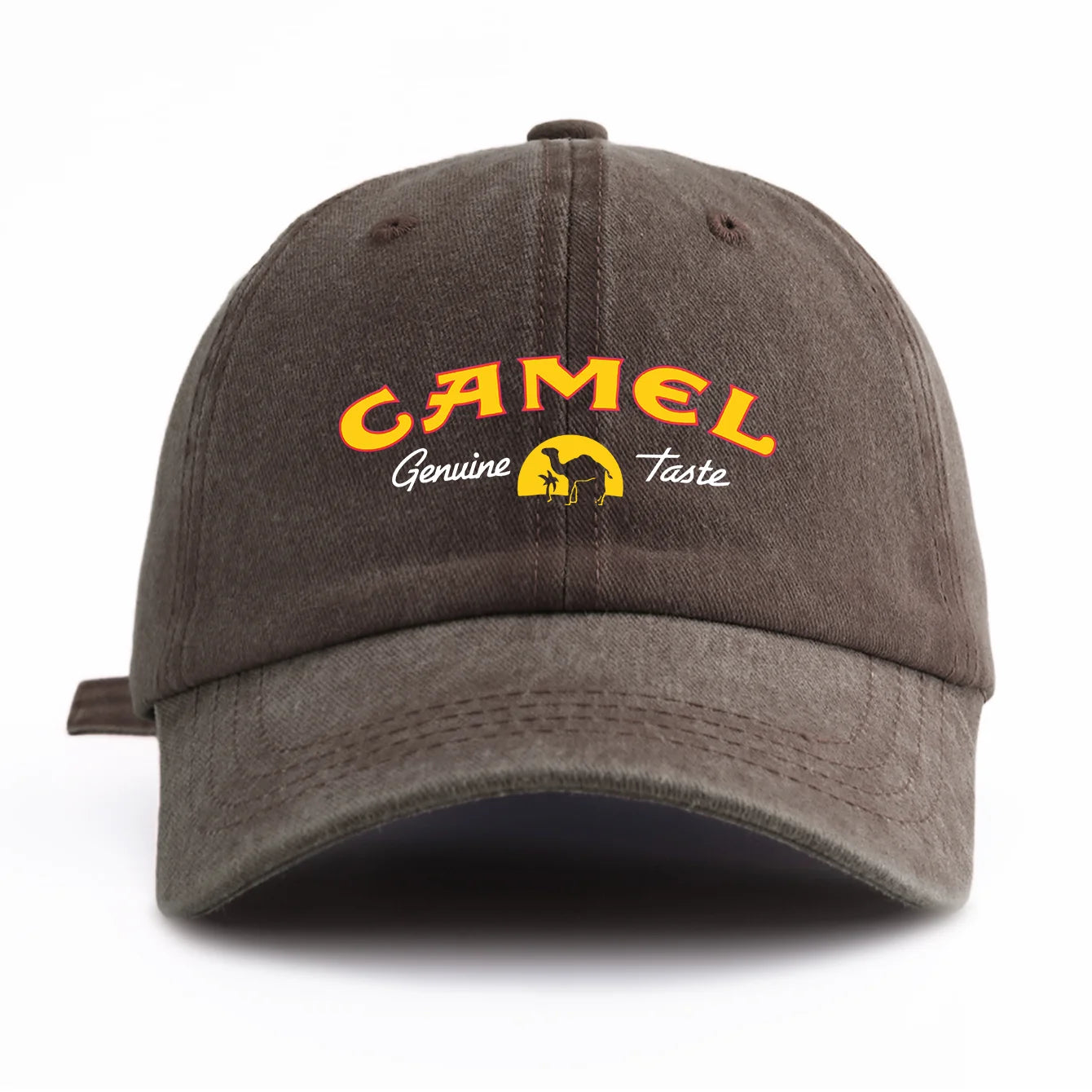 CAMEL Print Washed Baseball Cap For Adults
