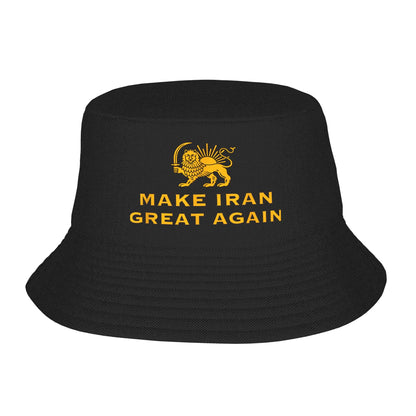 Persian American Flag USA Persia Iran Flag Iranian Roots Bucket Hat