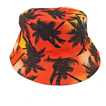 Coconut Print Travel Beach Sun Protection Breathable Simple Fisherman Hat Bucket Hat