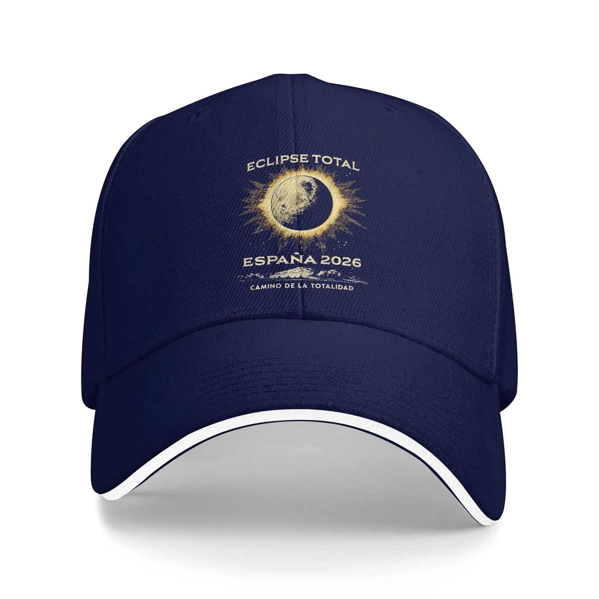 Spain Total Solar Eclipse 2026 Totality Sandwich Baseball Cap