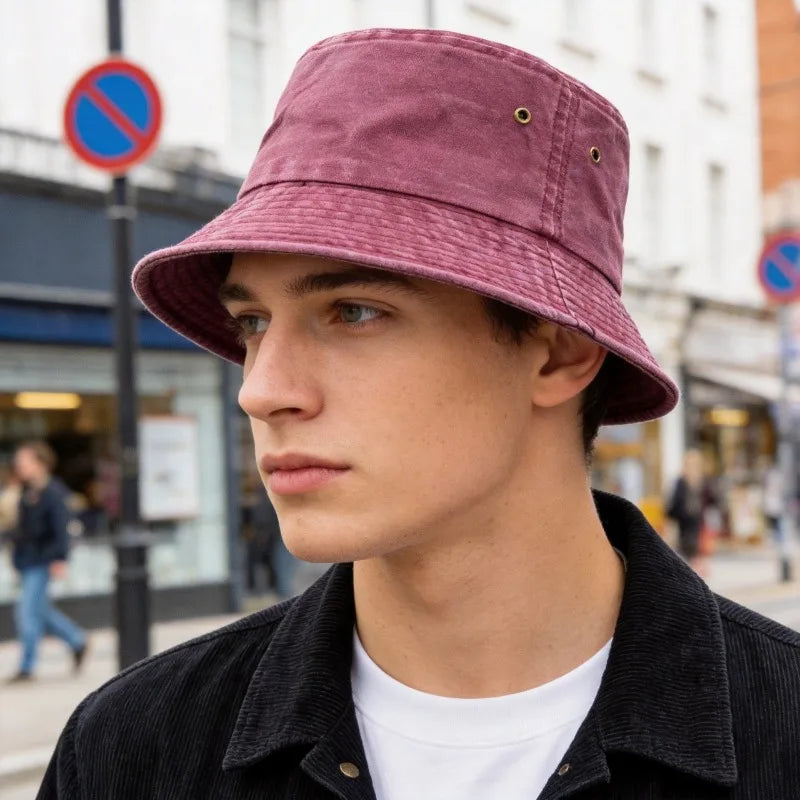 Vintage Washed Style Fisherman Hat Bucket Hats