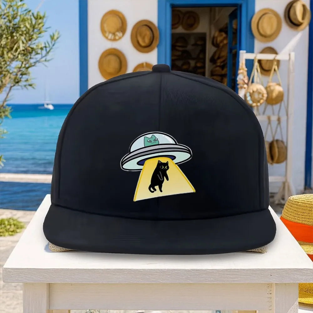 A Versatile Casual Alien Cat Scratch Black Cat Baseball Cap