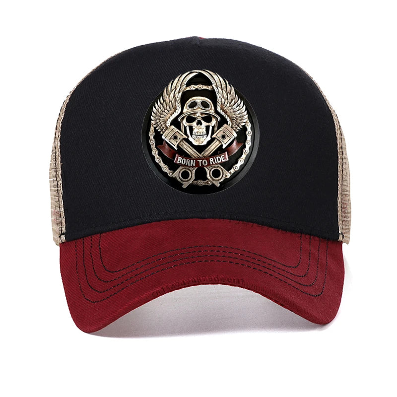 Born To Ride Forced To Work Funny Men Hat Fashion Motorcycle Lovers Baseball Cap