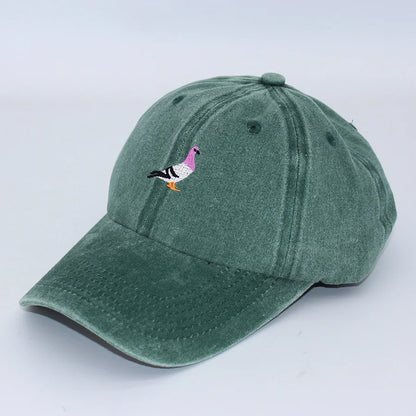 Embroidery Pigeon Spring Vintage Baseball Caps Men Women