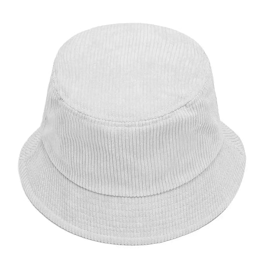 Outdoor Corduroy Bucket Hat Soft Plush Panama Hat Winter Warm Sun Cap Men Women