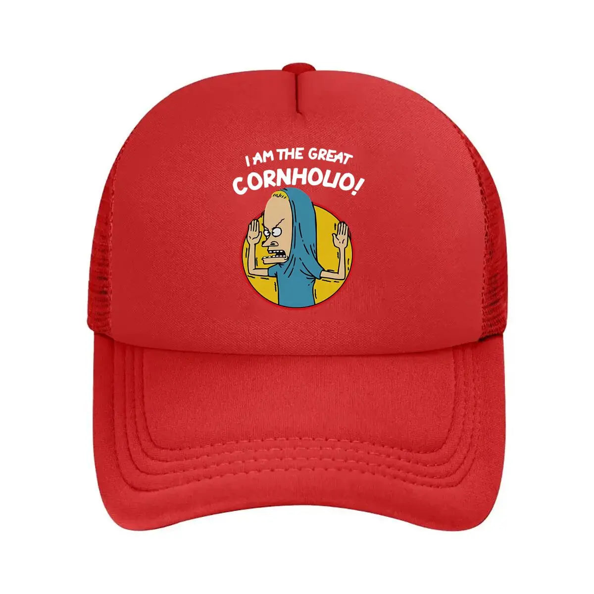 “Cornholio” - Cartoon Art Classic MTV Character For 90s Animation Fans Mesh Baseball Cap
