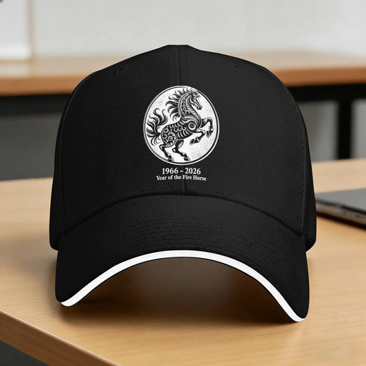 1966 2026 Year of The Fire Horse Zodiac Birth Horoscope Baseball Cap