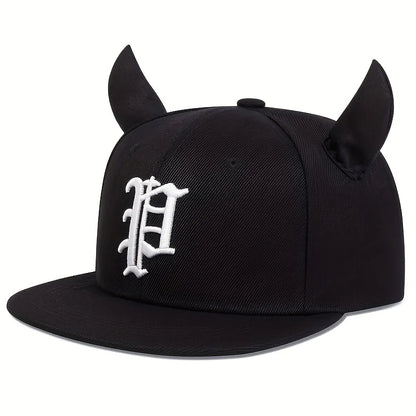 Unisex Personality Letter Embroidery Ox Horn Hip-hop Hats