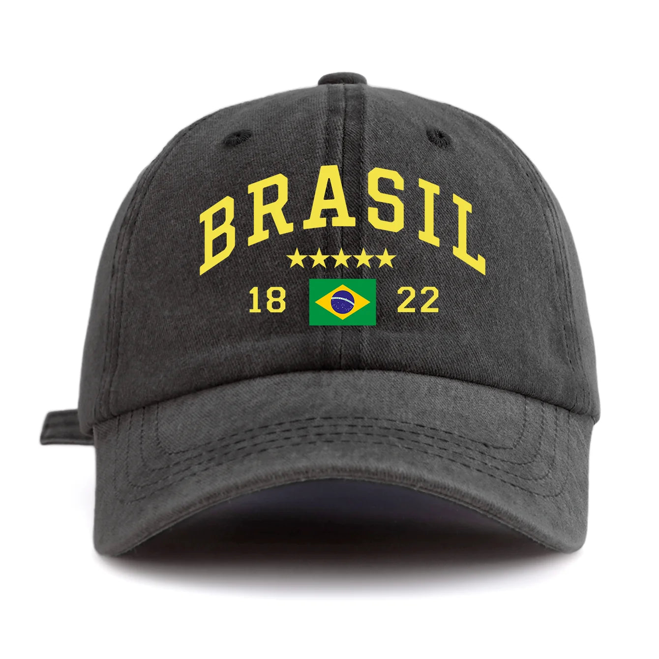 BRASIL Print Washed Baseball Cap For Adults