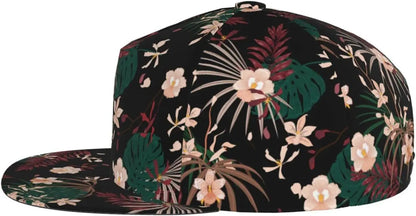 Hawaiian Tropical Flower Snapback Caps Men Women Boys Girls Fashion