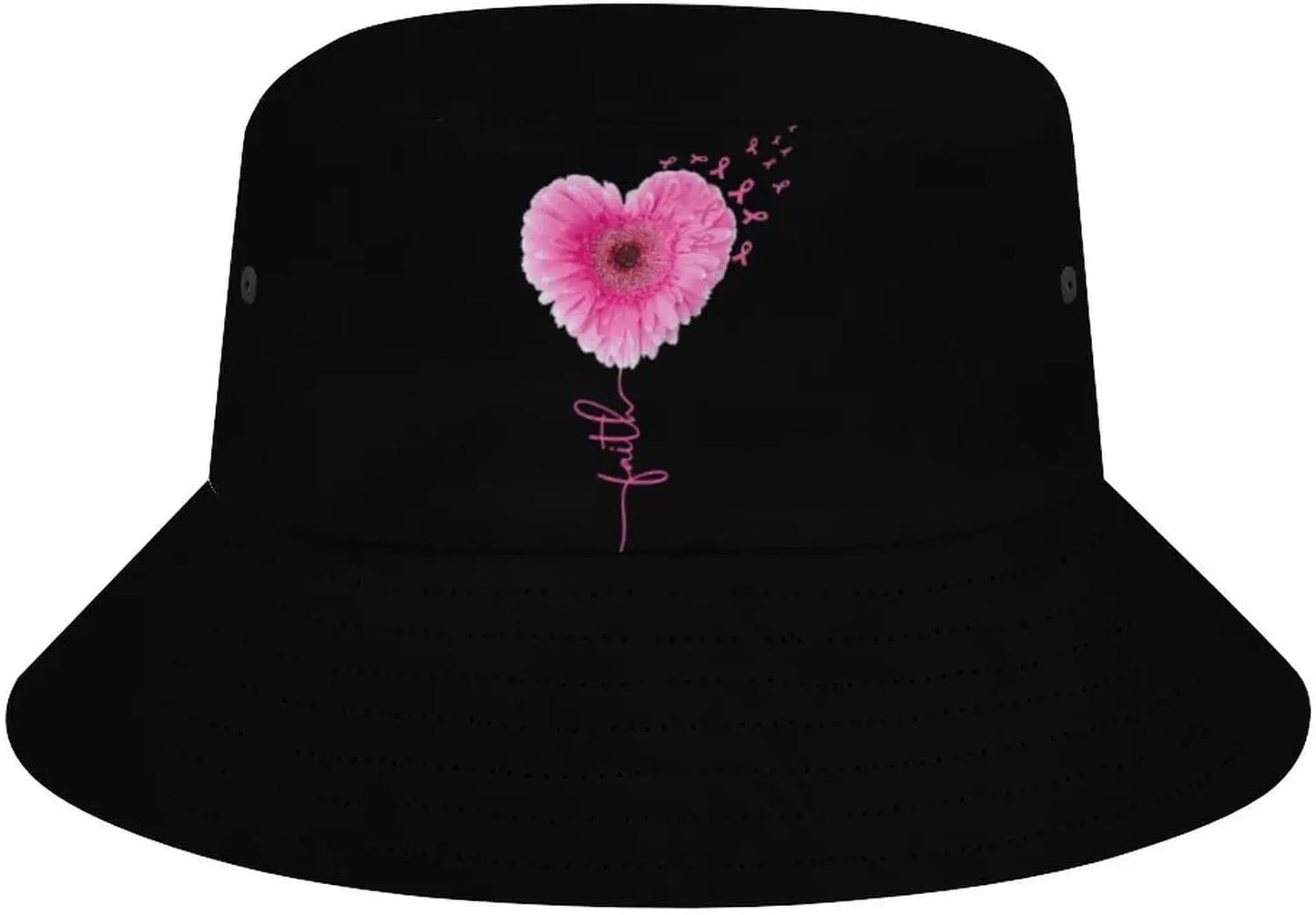 Breast Cancer Awareness Bucket Hat for Women Fashion
