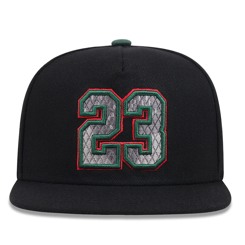 New 23 Embroidery Suede Hip Hop Cap Men And Women Adult