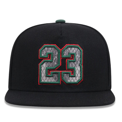 New 23 Embroidery Suede Hip Hop Cap Men And Women Adult