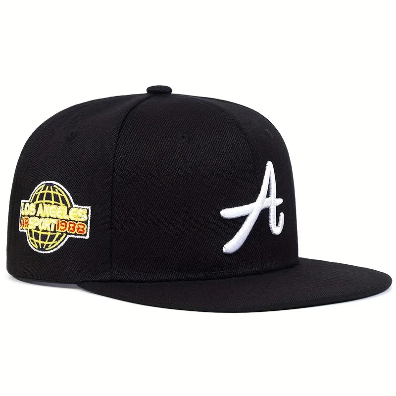 Unisex A letter Side Earth Embroidery Baseball Hats