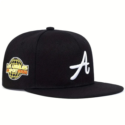 Unisex A letter Side Earth Embroidery Baseball Hats